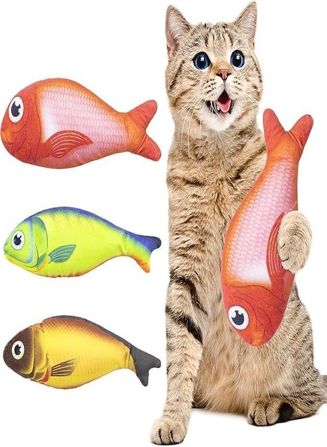 RoverPets Catnip Fish Toy for Cats - 8-Inch Soft and Durable Kicker Toy for Indoor Kittens and Adult Cats (Multicolor, 1 Pc) - Image 1
